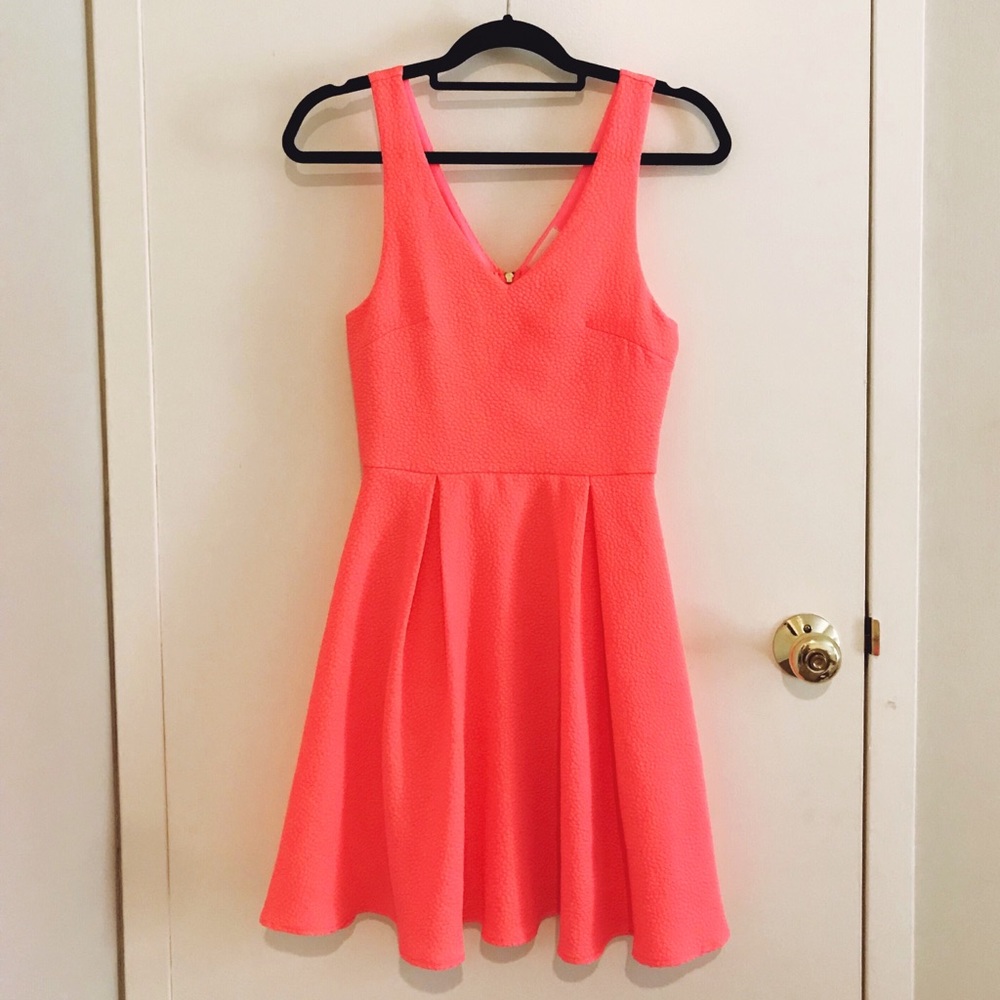 Coral highlighter dress